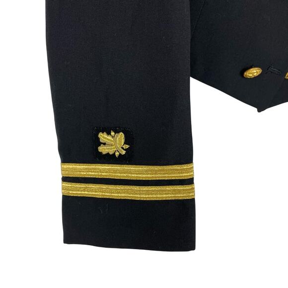 Black Blazer Gold Buttons & Detail Women Small to Medium - Picture 7 of 12